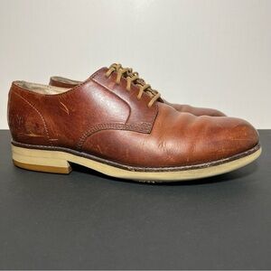 Mens FRYE Grant Brown Leather Casual Dress Oxfords / Size 8.5